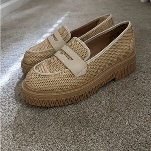SCHUTZ Cream and Tan Loafers for Women